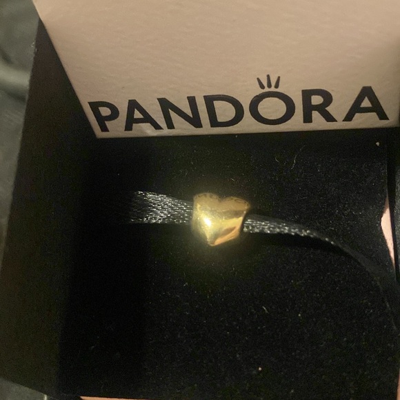 Pandora Heart Bead Charm Solid 14K Gold 585 ALE EUC w PandoraBox & tissue paper - Picture 8 of 8